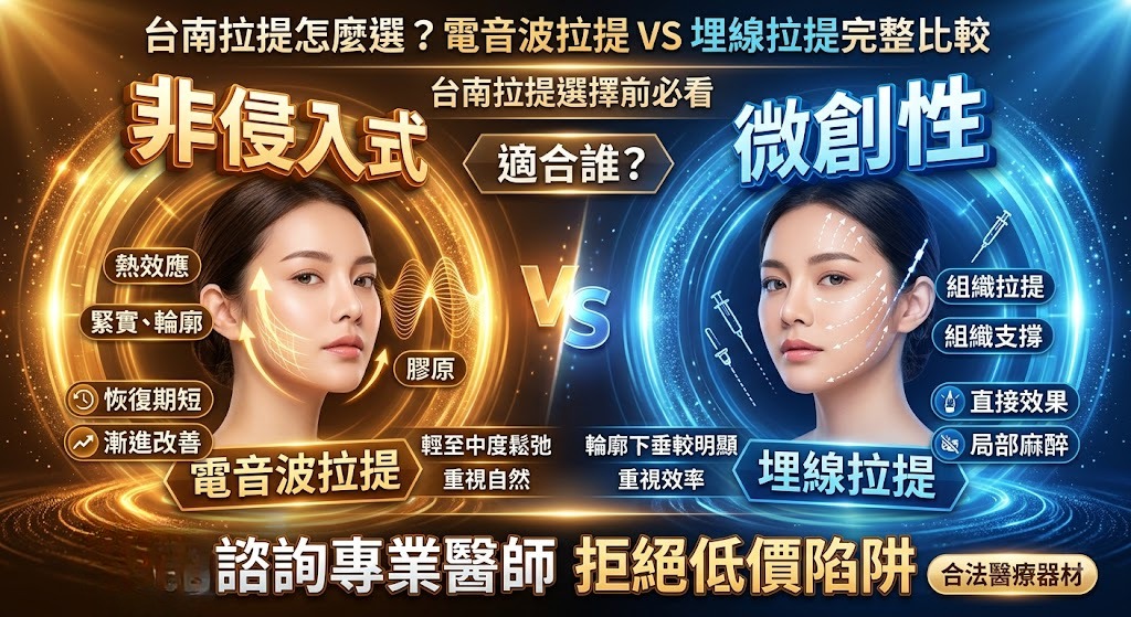 台南拉提怎麼選?電音波拉提 vs 埋線拉提完整比較