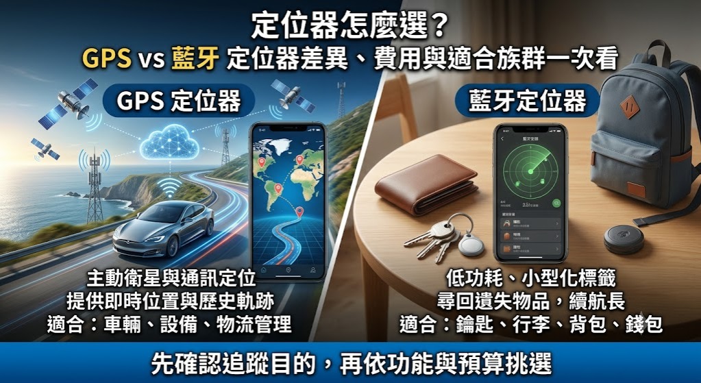 定位器怎麼選?GPS 定位器 vs 藍牙定位器差異、費用與適合族群一次看