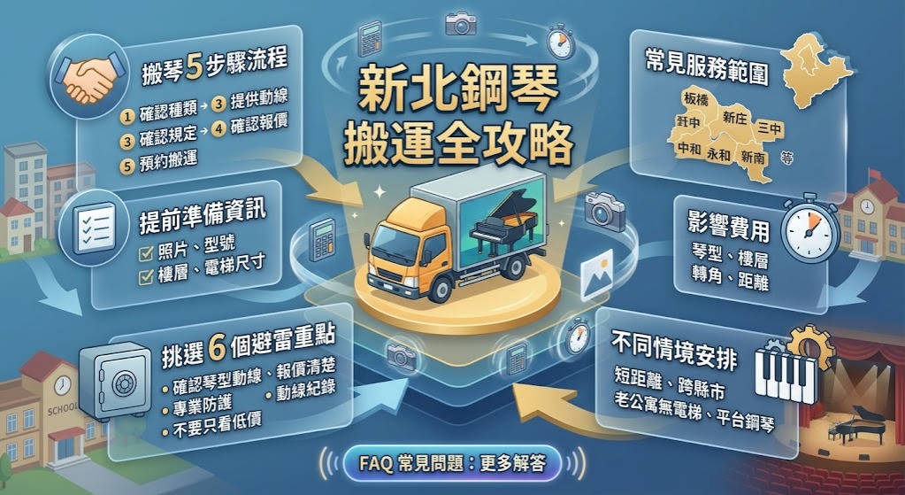 新北鋼琴搬運怎麼找?搬琴流程、費用因素與搬家公司挑選指南