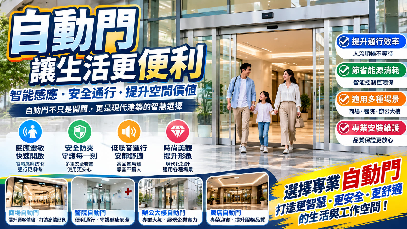自動門怎麼選?自動橫移門 vs 自動平開門完整比較,安裝費用、優缺點與適用場所一次看