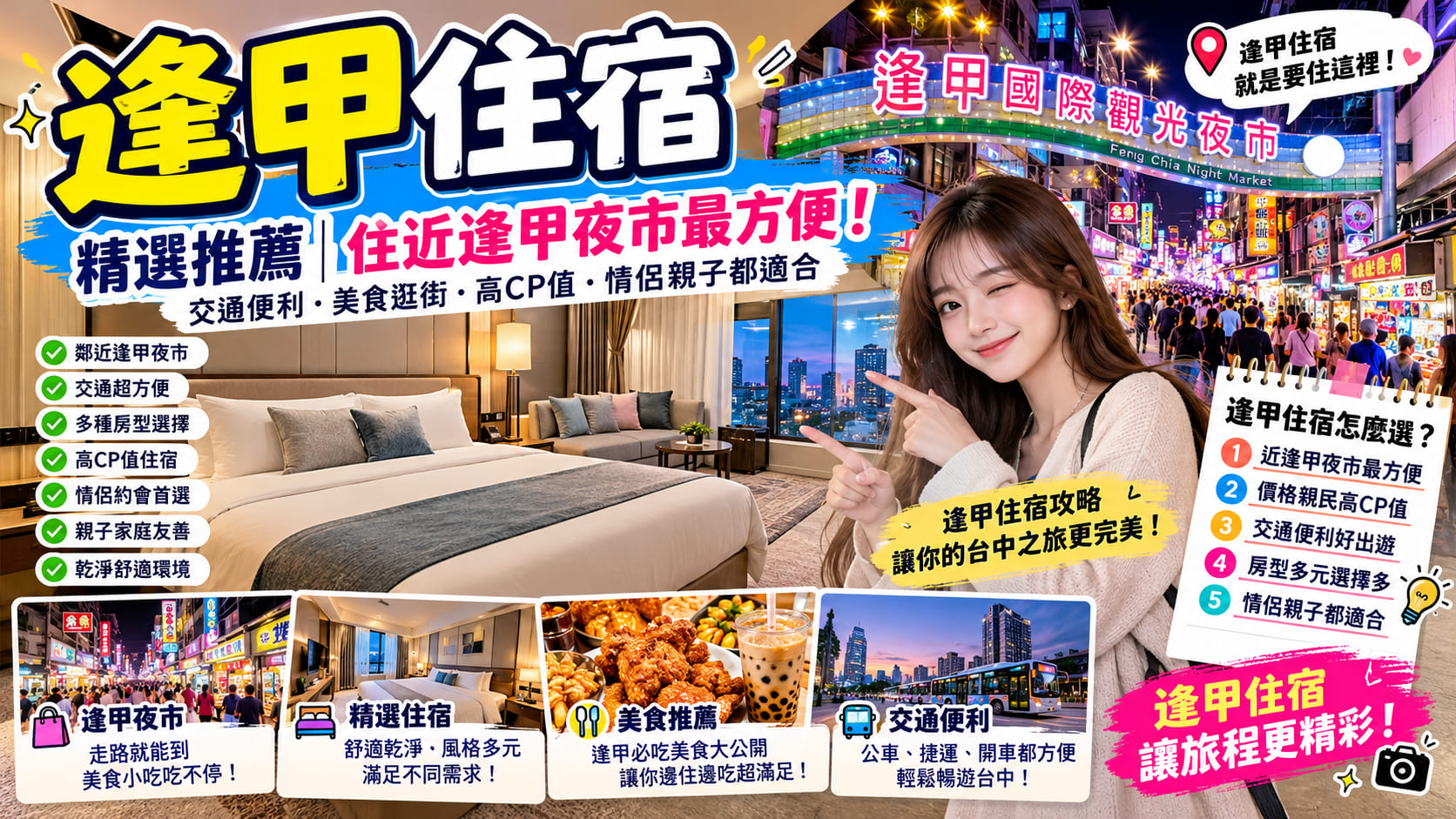 逢甲住宿怎麼選?逢甲夜市附近飯店、住宿費用與訂房避雷一次看懂