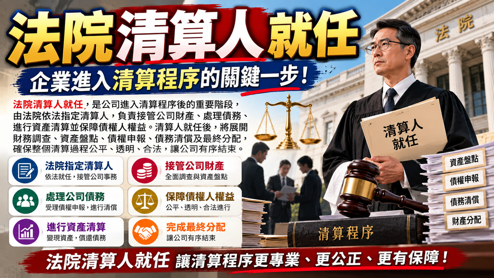 法院清算人就任怎麼辦理?聲報流程、必備文件、期限與常見問題一次看懂