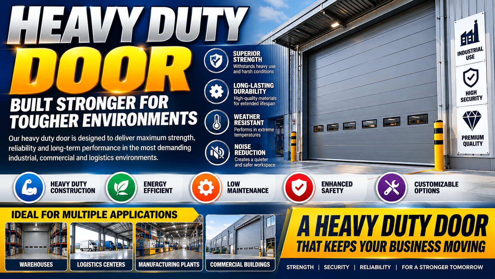 HEAVY DUTY DOOR: Types, Materials, Applications, Installation Process, Costs, and How to Choose the Right Industrial Door