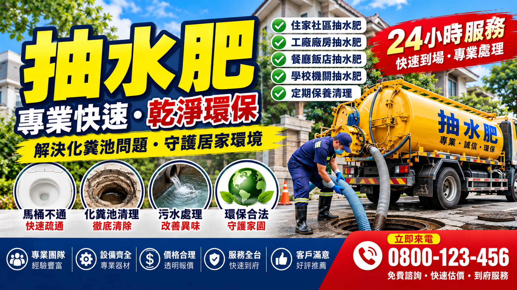 抽水肥怎麼選?定期抽水肥 vs 臨時抽水肥完整比較